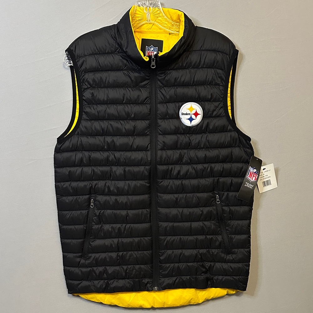 NFL Pittsburgh Stealers Men’s M Puffer Vest